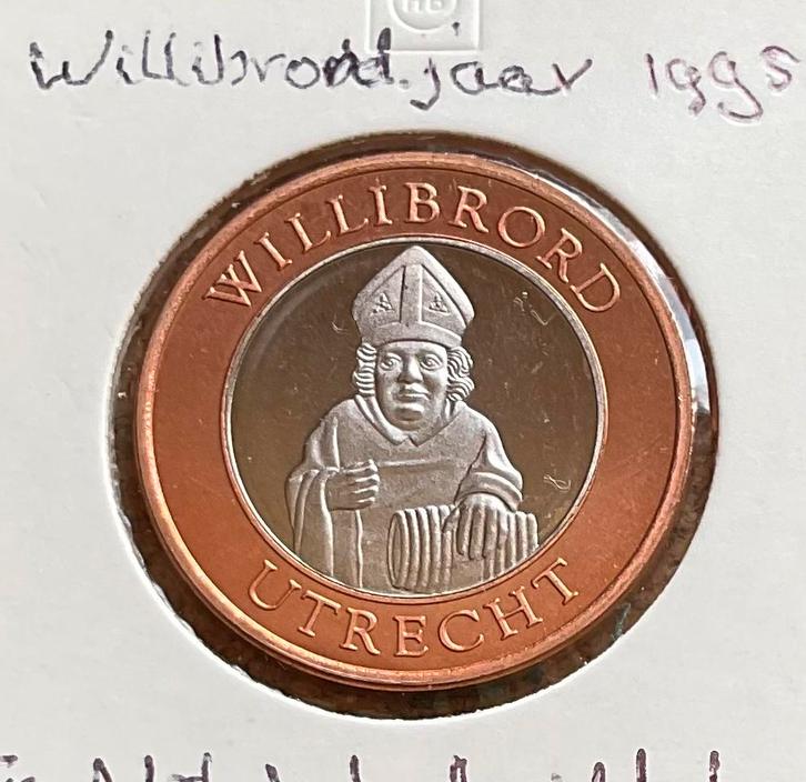 Penning - Nederland Utrecht 1995 De Willibrord., Postzegels en Munten, Penningen en Medailles, Overige materialen, Nederland, Ophalen of Verzenden
