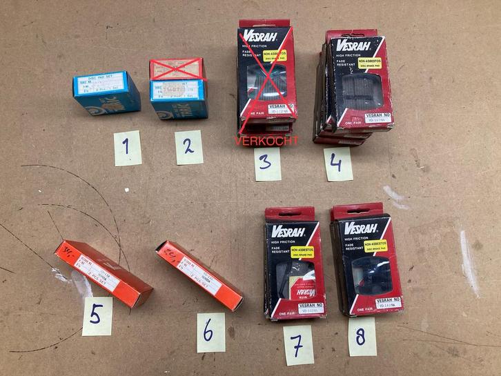 Nieuw (NOS) remblokken sets div types HONDA motoren, Motoren, Accessoires | Onderhoudsmiddelen, Ophalen of Verzenden