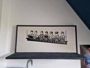 Wandplank met lego sticker beschikbaar voor biedingen
