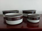 4 schalen Karelia servies Arabia Finland jaren 70, Ophalen of Verzenden, Overige stijlen, Schaal of Schalen