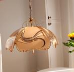 Hollywood Regency Vintage Hanglamp, Huis en Inrichting, Lampen | Hanglampen, Ophalen of Verzenden, Gebruikt, Glas, Minder dan 50 cm