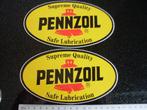 2x sticker pennzoil supreme quality safe lubrication groot, Verzamelen, Stickers, Ophalen of Verzenden, Merk, Zo goed als nieuw