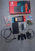 Nintendo Switch compleet + Mario Odyssey & Minecraft + extra, Spelcomputers en Games, Switch 2019 Upgrade, Met 2 controllers, Ophalen of Verzenden