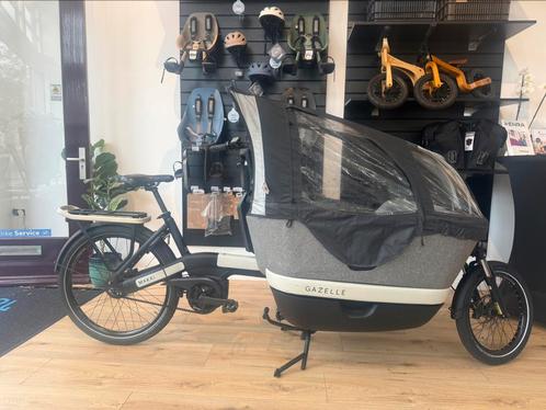 Gazelle Makki Load Performance line 500WH incl huif!, Fietsen en Brommers, Fietsen | Bakfietsen, Zo goed als nieuw, Gazelle, Huif