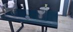 Moderne tuintafel, met glazen blad., Tuin en Terras, Tuinsets en Loungesets, Ophalen of Verzenden, Gebruikt, Aluminium