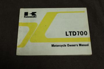 Kawasaki LTD700 1984 motorcycle owner's manual ZN700-A2 beschikbaar voor biedingen
