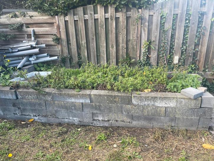 Antraciet stapelblokken 60x15x15cm, Tuin en Terras, Schuttingen, Zo goed als nieuw, Minder dan 1 meter, Minder dan 3 meter, Ophalen of Verzenden