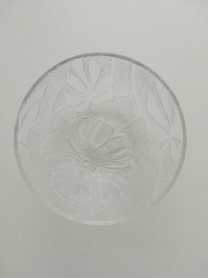 Glazen schaaltjes met bloemenmotief (3 stuks), Huis en Inrichting, Keuken | Servies, Zo goed als nieuw, Schaal of Schalen, Overige stijlen