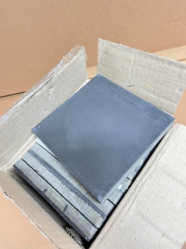 Portugese cementtegels 14x14 - 12 stuks Os Egal Negra, Doe-het-zelf en Verbouw, Tegels, Nieuw, Vloertegels, Overige materialen