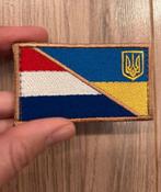 Patch Oekraïne  Nederland  vlag, 2215SK, Ophalen of Verzenden, Info, Embleem of Badge