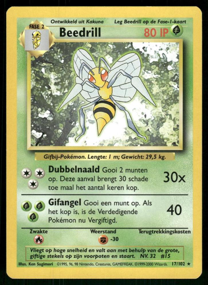 Beedrill 17/102 - Base (NM) (NL), Hobby en Vrije tijd, Verzamelkaartspellen | Pokémon, Gebruikt, Verzenden