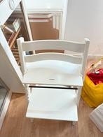 Stokke Tripp Trapp Witte Kinderstoel, Kinderen en Baby's, Kinderstoelen, Ophalen of Verzenden, Gebruikt, Meegroeistoel, Aanschuifbaar