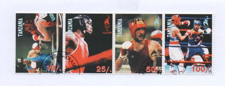 Boksen, boxing - Tanzania 1998 - Gestempeld used, Postzegels en Munten, Postzegels | Thematische zegels, Gestempeld, Sport, Verzenden