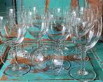 Tien oude wijnglazen, Antiek en Kunst, Antiek | Glas en Kristal, Ophalen of Verzenden