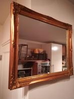 Antieke houten goudkleurige spiegel., Antiek en Kunst, Ophalen of Verzenden