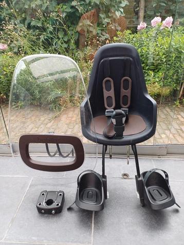bobike mini one eco bruin/zwart + windscherm en adapter beschikbaar voor biedingen