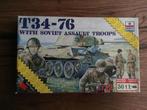 ESCI T34-76 met Russische infanterie 1/72, Ophalen of Verzenden, Zo goed als nieuw, 1:50 of kleiner, Diorama