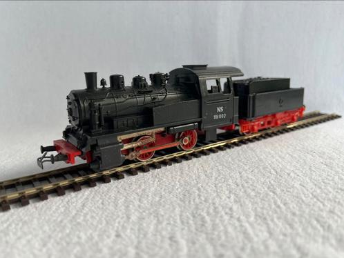 Piko NS stoomlocomotief 98002 met tender, Hobby en Vrije tijd, Modeltreinen | H0, Gebruikt, Locomotief, Gelijkstroom, Piko, Analoog