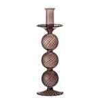NIEUWE Bloomingville kandelaar 'Daq' paars glas 27 cm, Overige materialen, Overige kleuren, 25 tot 50 cm, Nieuw