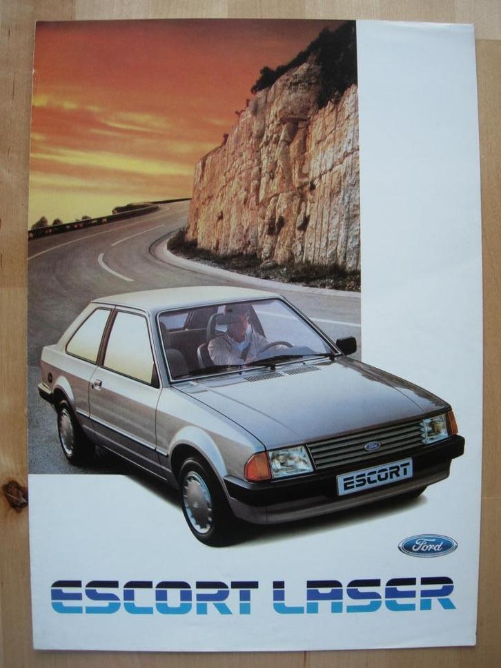 Ford Escort Laser Brochure 1984, Boeken, Auto's | Folders en Tijdschriften, Zo goed als nieuw, Ford, Ophalen