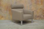 ZGANieuw beige stoffen Leolux Patachou design fauteuil!, Leolux, Design, 75 tot 100 cm, Ophalen of Verzenden