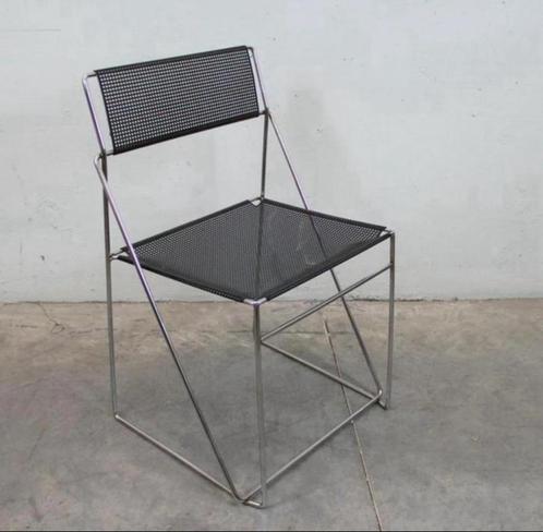 Nils Jørgen Haugesen 1970 X-Line Wire Chairs set van 4, Huis en Inrichting, Stoelen, Gebruikt, Ophalen