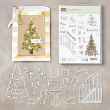 Stampin' Up! bundel Ready for Christmas kerstboom trap beschikbaar voor biedingen