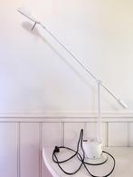 Vintage witte verstelbare bureaulamp – ijzer, halogeen, Ophalen, Gebruikt, Vintage/retro, Metaal
