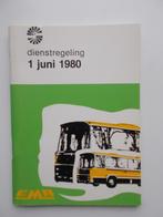 E.M.A. VALKENSWAARD DIENSTREGELING INGAANDE 1 JUNI  1980, Verzamelen, Ophalen of Verzenden, Bus of Metro, Boek of Tijdschrift