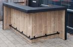 Steigerhouten bar zwart hout met buizen hoekbar steigerhout, Ophalen of Verzenden, Nieuw