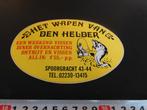 sticker hengelsport het wapen van den helder f55 pp all in *, Verzamelen, Stickers, Ophalen, Zo goed als nieuw