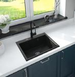 Keuken spoelbak zwart Graniet - Nieuw in doos, Ophalen, Zwart, Nieuw, 50 tot 100 cm