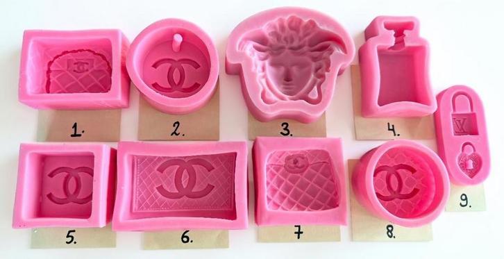 9 giet mallen voor: kaarsen/zeep/epoxy etc, Hobby en Vrije tijd, Knutselen, Zo goed als nieuw, Ophalen of Verzenden