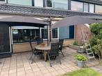 Dubbele zweefparasol 2x 3x3 meter, Ophalen, Zo goed als nieuw, Tuinpaviljoen