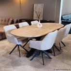 Online Veiling: 1x Rond / ovaal tafel eiken - Verjongde r..., Huis en Inrichting, Tafels | Eettafels, Nieuw