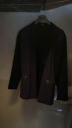 Mooi paars/zwart colberjasje met pantalon maat 42, Ophalen of Verzenden, Zo goed als nieuw, Maat 42/44 (L), Zwart