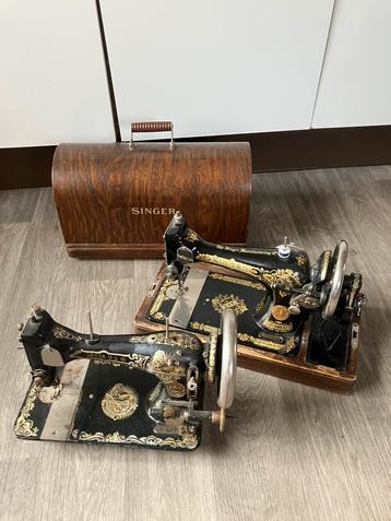2 antieke naaimachines beschikbaar voor biedingen