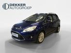 Ford Grand C-Max 1.0 Titanium 125PK Met Sony Audio en Achter, Auto's, Voorwielaandrijving, Gebruikt, Zwart, Parkeersensor