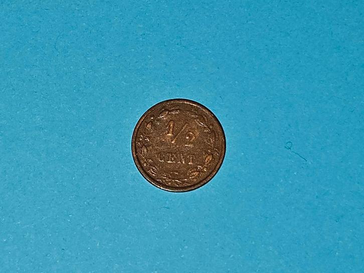 Halve cent 0,5 cent 1884, Postzegels en Munten, Munten | Nederland, Losse munt, Overige waardes, Koning Willem III, Ophalen of Verzenden