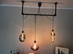 Industriële Hanglamp met 3 Lampen, Huis en Inrichting, Ophalen, Zo goed als nieuw, Glas, Minder dan 50 cm