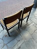 Vintage design stoelen, wenge houten eetkamerstoelen, Ophalen, Gebruikt, Twee, -