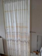Gordijn/vitrage met streepje, Ophalen of Verzenden, Zo goed als nieuw, 200 cm of meer