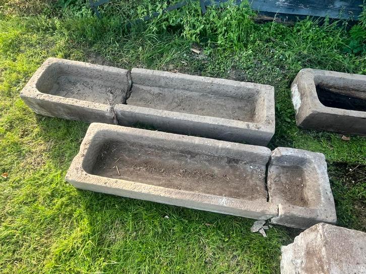 Bentheimer Voerbak/trog bloemenbak, Tuin en Terras, Bloembakken en Plantenbakken, Gebruikt, Steen, Tuin, Minder dan 30 cm, 100 cm of meer