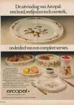 Retro reclame 1977 Arcopal Utrecht Normandie servies bord, Verzamelen, Retro, Verzenden, Overige typen
