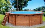 Stevig houten zwembad Interline Bali rond 530 x 136 cm, 120 cm of meer, Overige typen, Rond, 300 cm of meer
