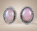 Prachtige 925 zilveren ROZE KWARTS oorbellen!, Verzenden, Ssiesvintagesieraden@gmail.com, Zo goed als nieuw, Ssies