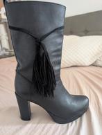 Zwarte leren laarzen, merk UNISA, maar 38, Kleding | Dames, Schoenen, Ophalen of Verzenden, Nieuw, Zwart, Hoge laarzen
