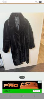 Fluffy zwarte jas, Ophalen of Verzenden, Zo goed als nieuw, Maat 46/48 (XL) of groter, Zwart