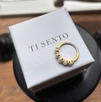 Ti Sento ring met parels goudkleurig maat 50, Verzenden, Nieuw, Dame, Goud