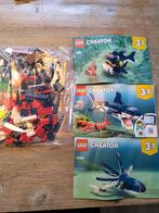 Lego 31088 Creator Diepzeewezens 3-in-1, Ophalen of Verzenden, Zo goed als nieuw, Complete set, Lego